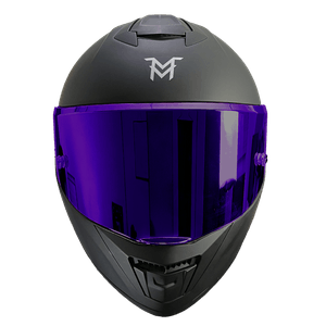 Casco Integral MM 909SP Solid Negro Mate Morado