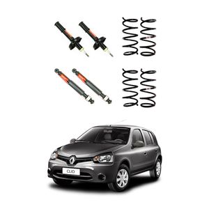 Combo Premium Suspensión Completa Para Renault Clio (Amortiguadores + Helicoidales)